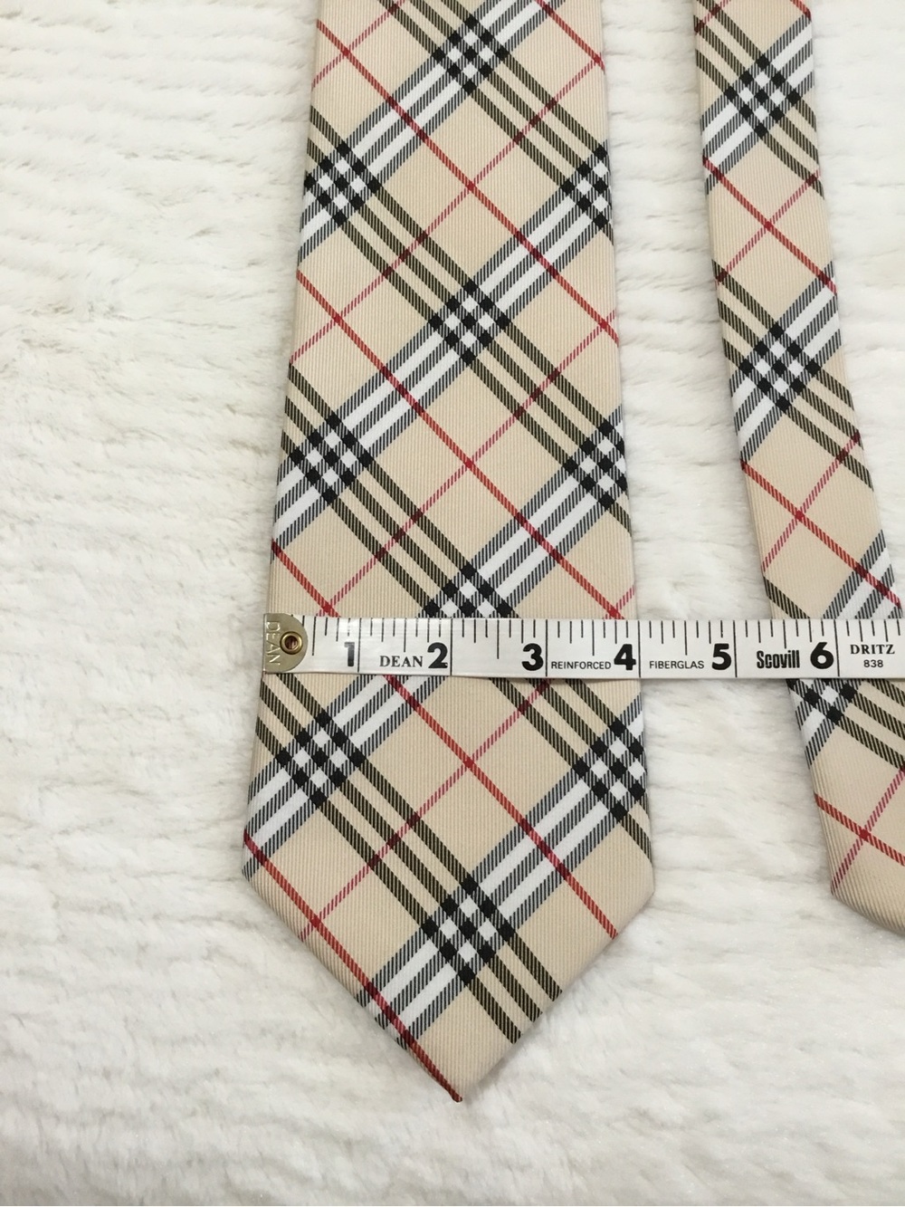 Burberry beige silk classic check tie - Picture 7 of 10